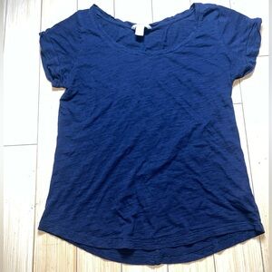 Banana Republic navy blue t-shirt scoop neck short sleeve women’s medium